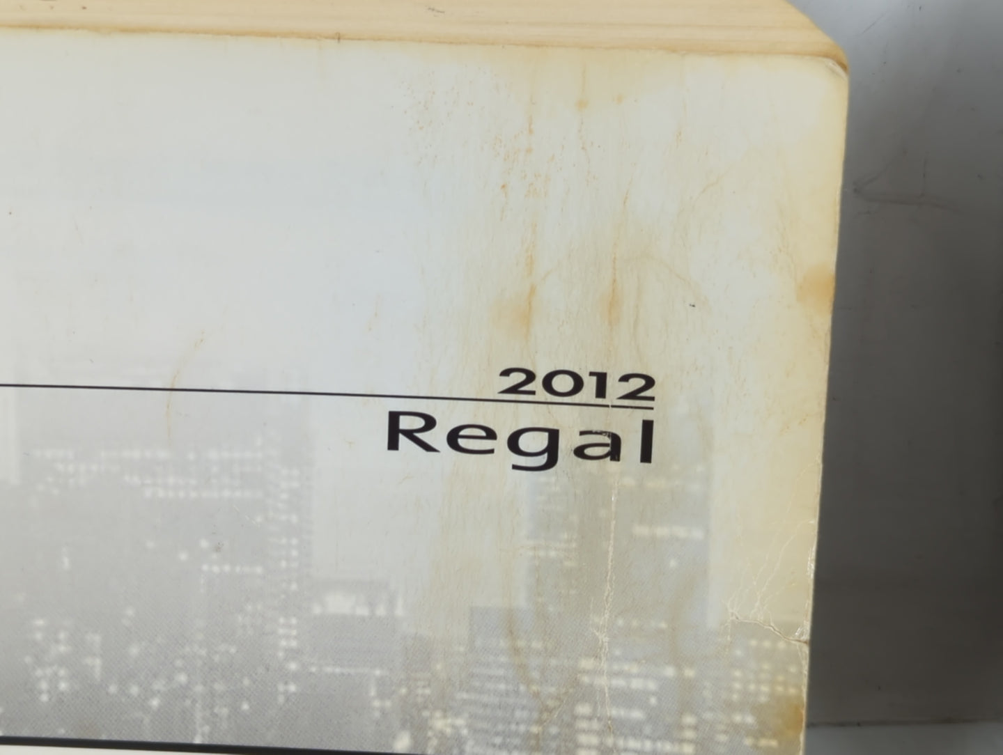 2012 Buick Regal Owners Manual Book Guide P/N:20873686 A OEM Used Auto Parts - Oemusedautoparts1.com