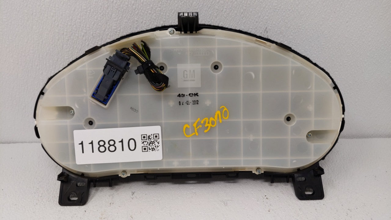 2012 Buick Verano Instrument Cluster Speedometer Gauges Fits OEM Used Auto Parts - Oemusedautoparts1.com