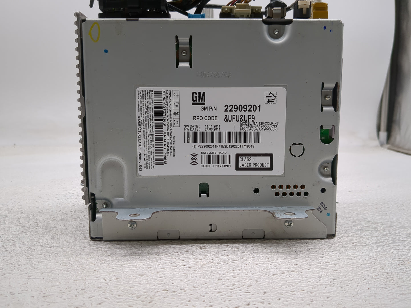 2012 Buick Verano Radio AM FM Cd Player Receiver Replacement P/N:22909201 Fits OEM Used Auto Parts - Oemusedautoparts1.com