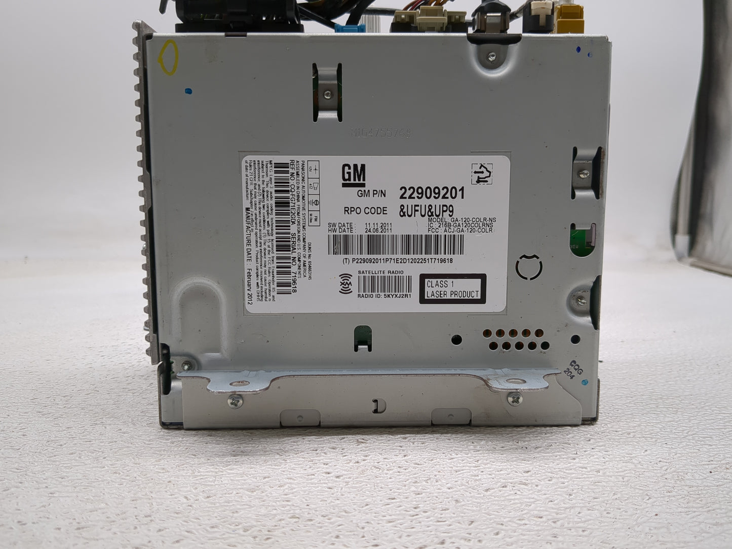 2012 Buick Verano Radio AM FM Cd Player Receiver Replacement P/N:22909201 Fits OEM Used Auto Parts - Oemusedautoparts1.com