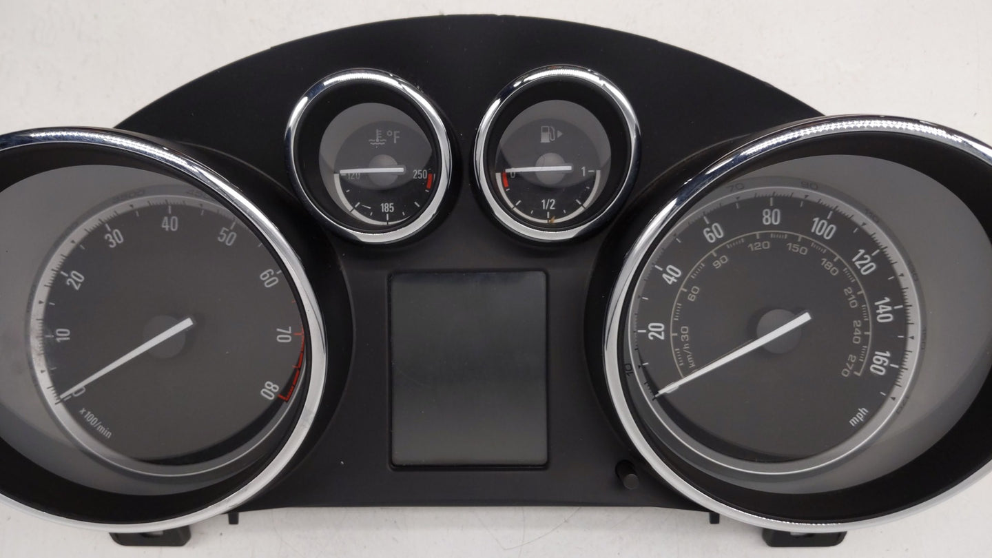 2012 Buick Verano Instrument Cluster Speedometer Gauges P/N:22909705 22870834 Miles: Fits OEM Used Auto Parts - Oemusedautop