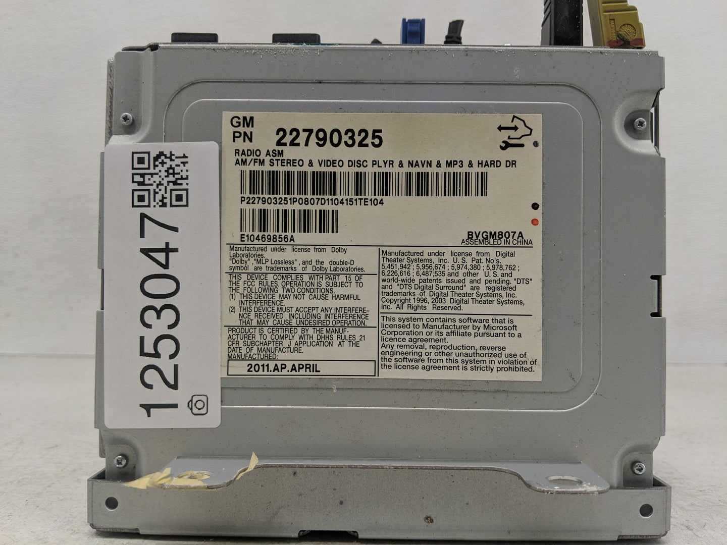 2012 Cadillac Cts Radio AM FM Cd Player Receiver Replacement P/N:22790325 Fits OEM Used Auto Parts - Oemusedautoparts1.com