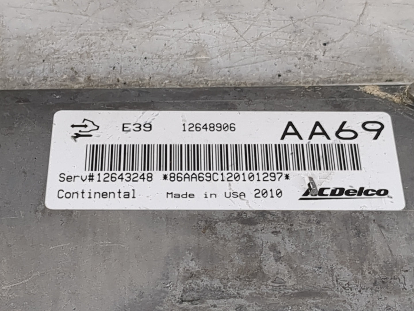 2012 Cadillac Cts PCM Engine Control Computer ECU ECM PCU OEM P/N:12648906 12643248 Fits Fits 2010 2011 2013 OEM Used Auto P