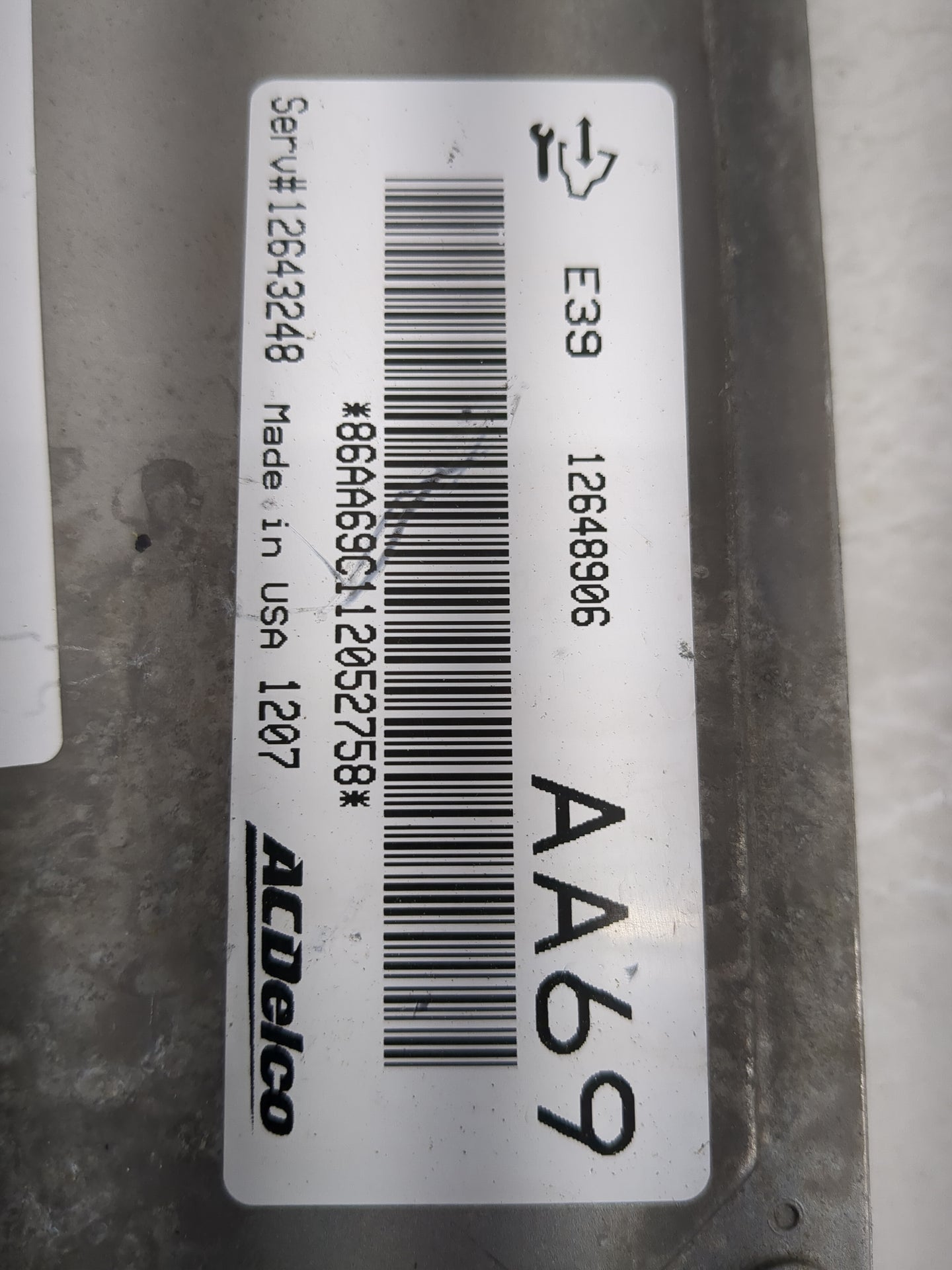 2012 Cadillac Cts PCM Engine Control Computer ECU ECM PCU OEM P/N:12648906 12643248 Fits OEM Used Auto Parts - Oemusedautopa