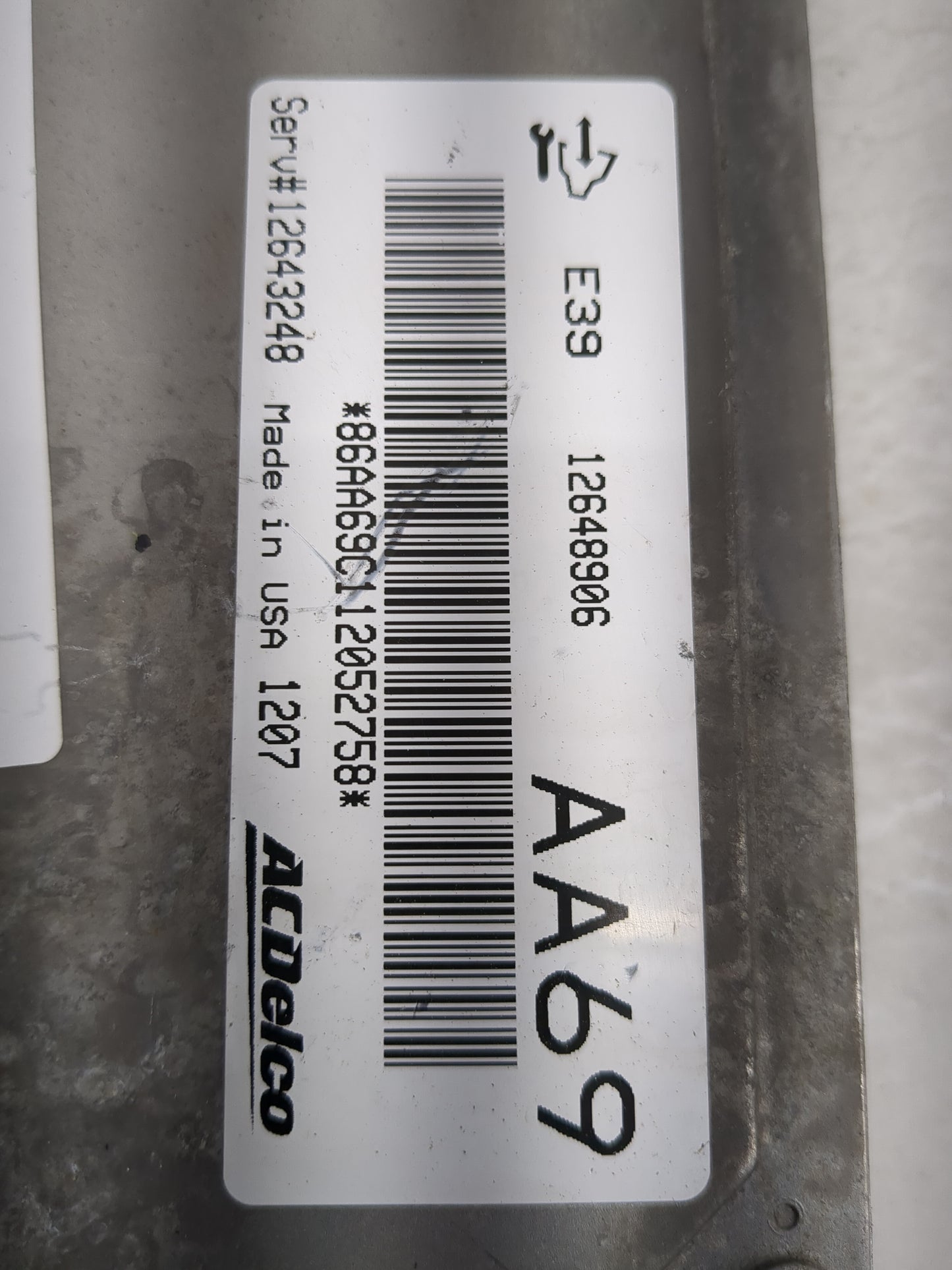 2012 Cadillac Cts PCM Engine Control Computer ECU ECM PCU OEM P/N:12648906 12643248 Fits OEM Used Auto Parts - Oemusedautopa