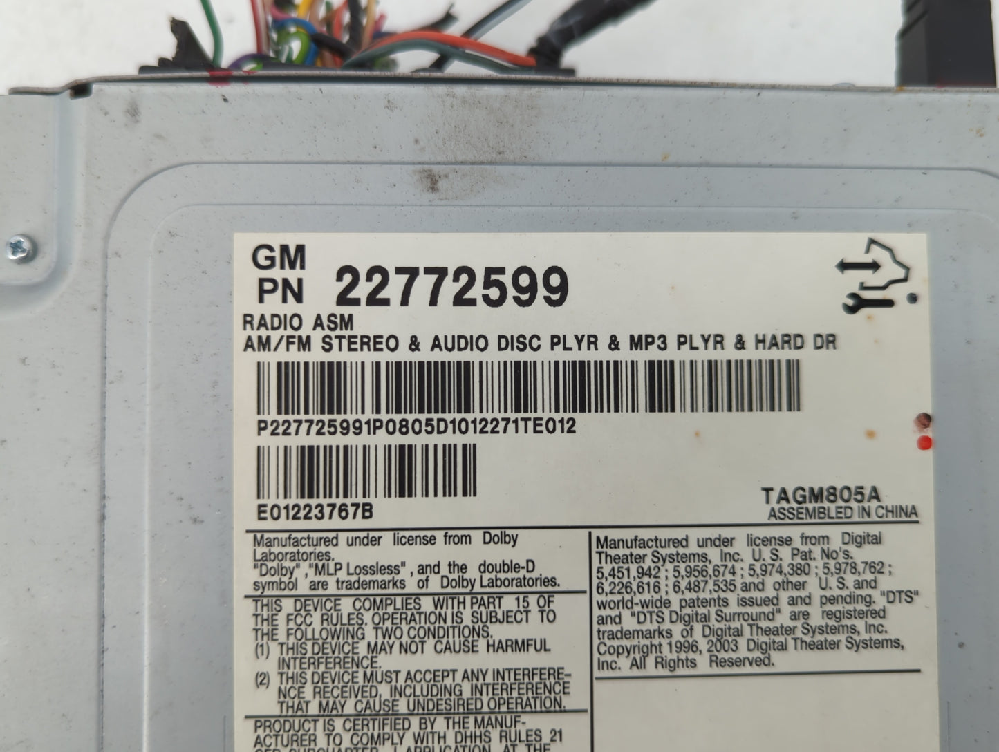 2008-2014 Cadillac Cts Am Fm Cd Player Radio Receiver - Oemusedautoparts1.com