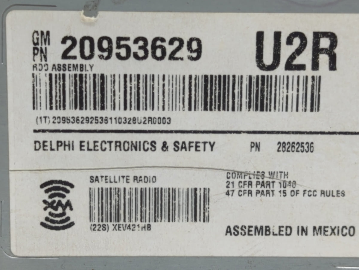 2008-2014 Cadillac Cts Am Fm Cd Player Radio Receiver 510676 - Oemusedautoparts1.com