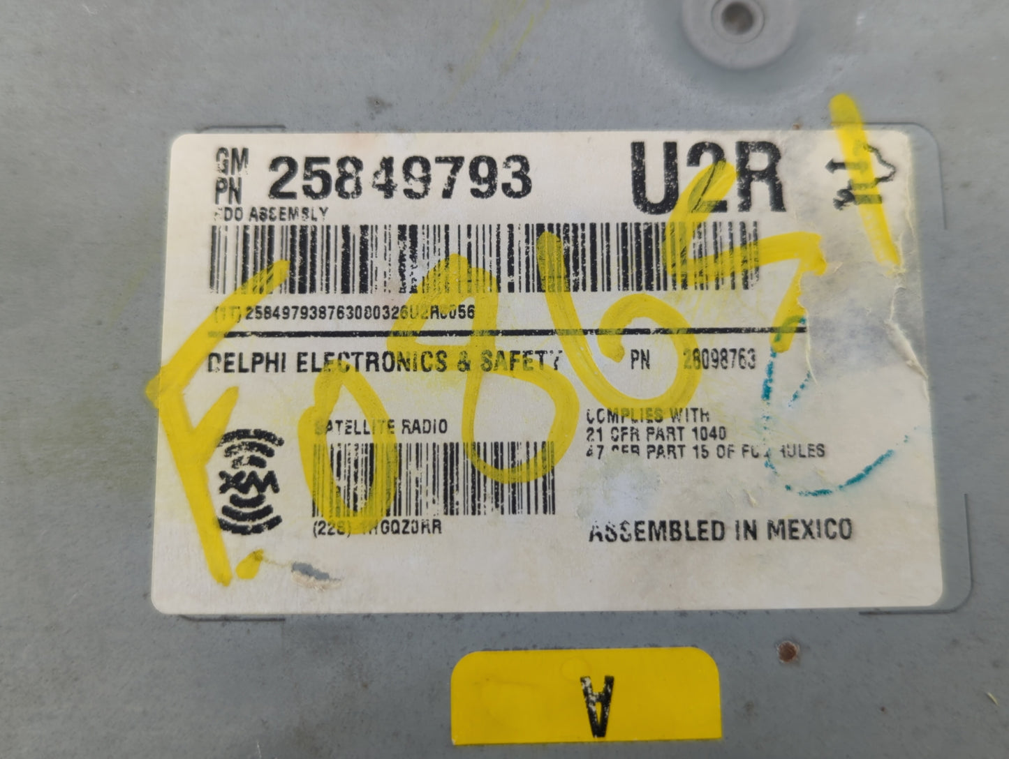 2008-2014 Cadillac Cts Radio AM FM Cd Player Receiver Replacement P/N:25849793 20953629 Fits OEM Used Auto Parts - Oemusedau