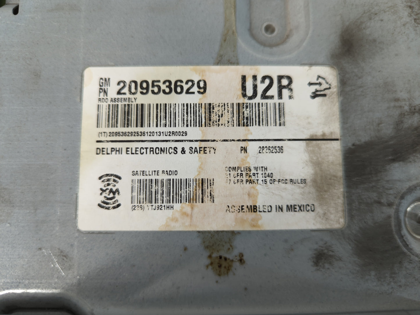 2009-2014 Cadillac Cts Radio AM FM Cd Player Receiver Replacement P/N:20953629 Fits Fits 2009 2010 2011 2012 2013 2014 OEM U