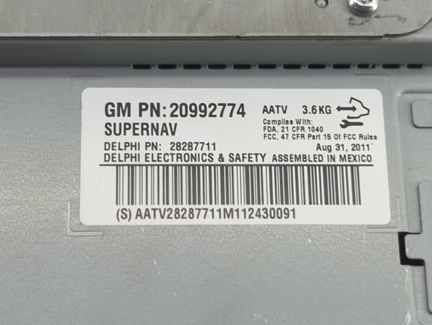 2012 Cadillac Escalade Radio AM FM Cd Player Receiver Replacement P/N:20992774 28287711 Fits OEM Used Auto Parts - Oemusedau