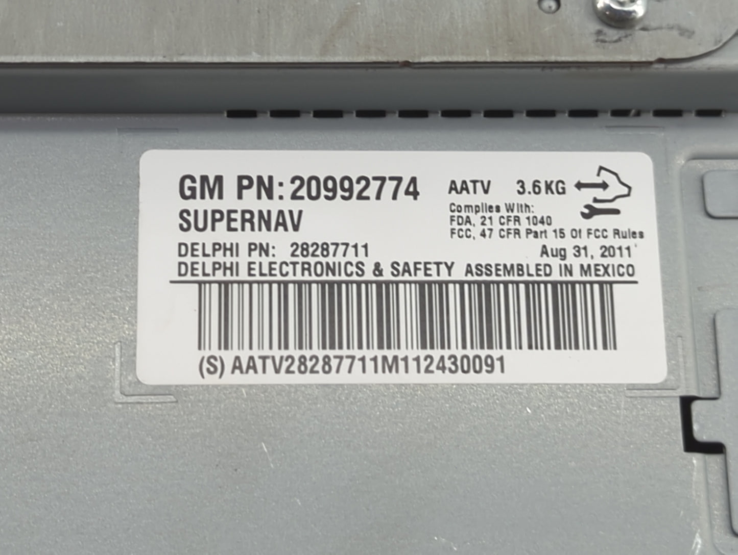 2012 Cadillac Escalade Radio AM FM Cd Player Receiver Replacement P/N:20992774 28287711 Fits OEM Used Auto Parts - Oemusedau