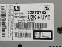 2012 Cadillac Srx Radio AM FM Cd Player Receiver Replacement P/N:22870782 Fits OEM Used Auto Parts - Oemusedautoparts1.com