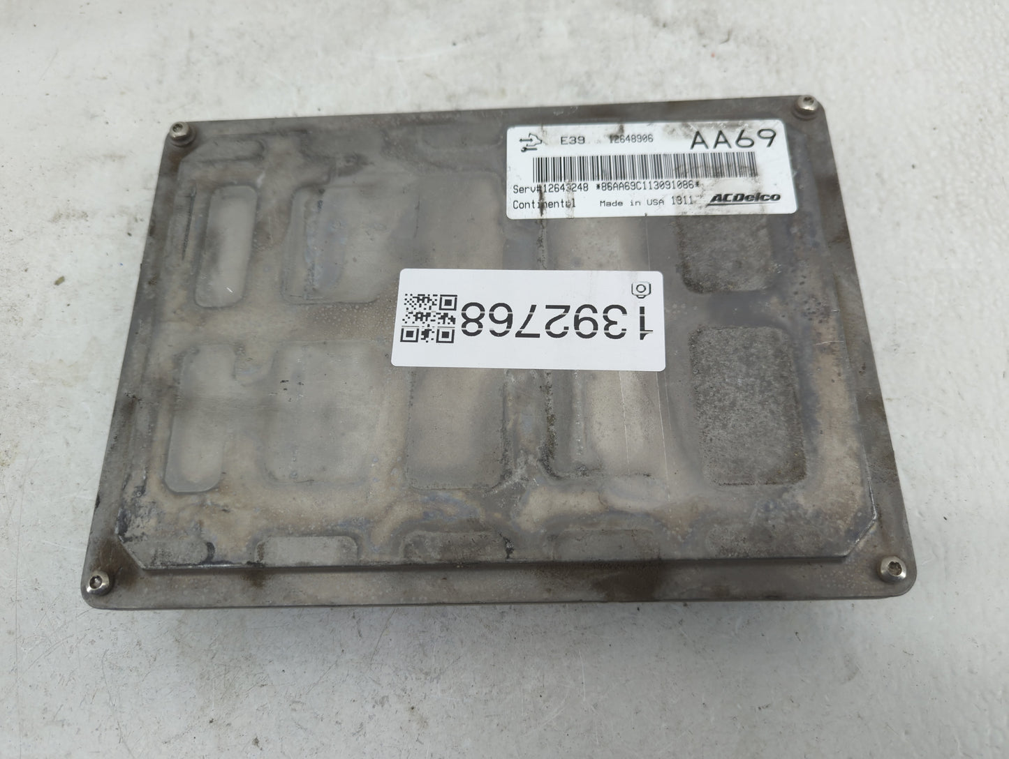 2012 Cadillac Srx PCM Engine Control Computer ECU ECM PCU OEM P/N:E39 12648906 Fits Fits 2013 2014 2015 2016 OEM Used Auto P