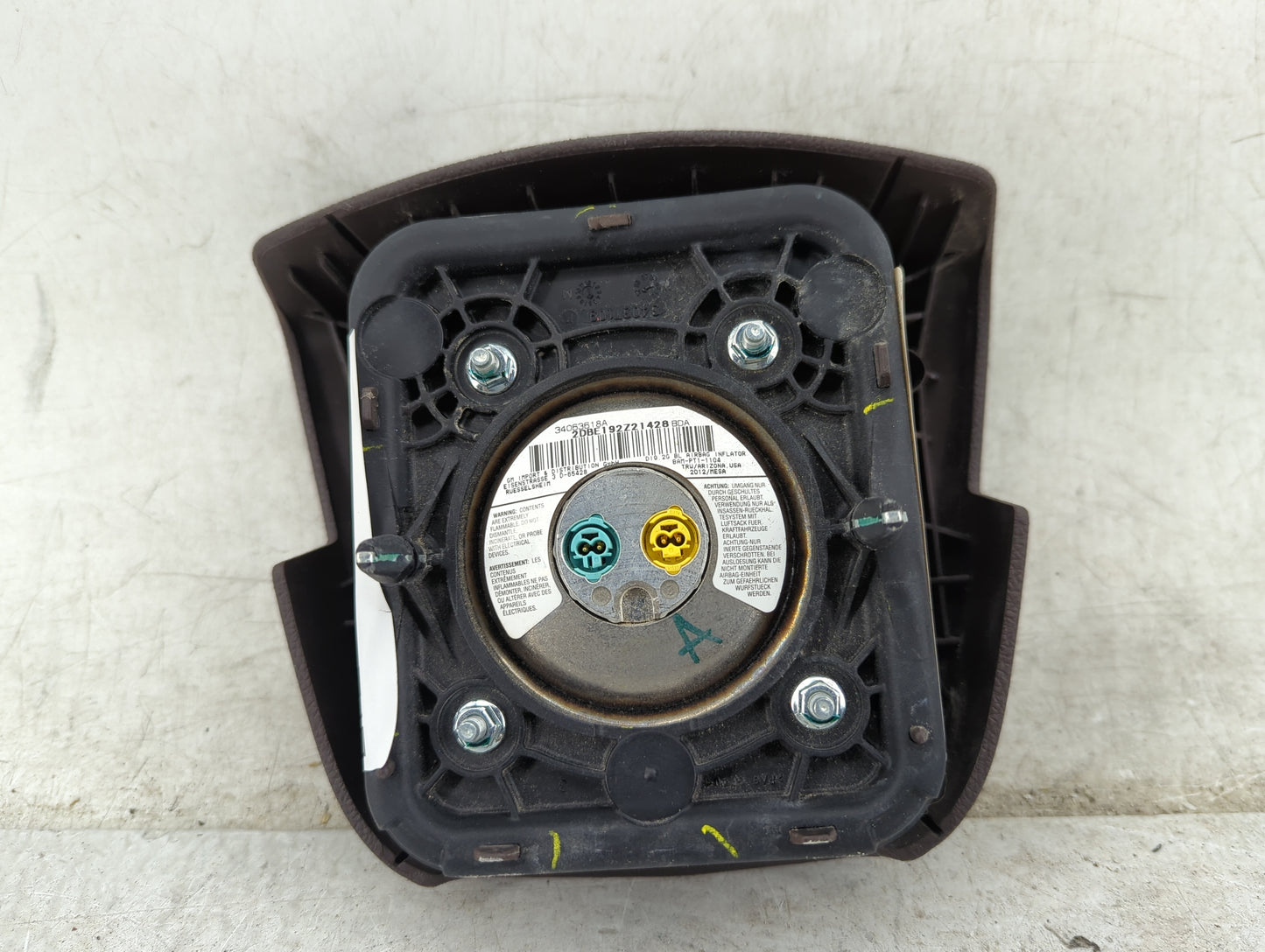 2010-2010 Cadillac Srx Air Bag Driver Left Steering Wheel Mounted Brown - Oemusedautoparts1.com