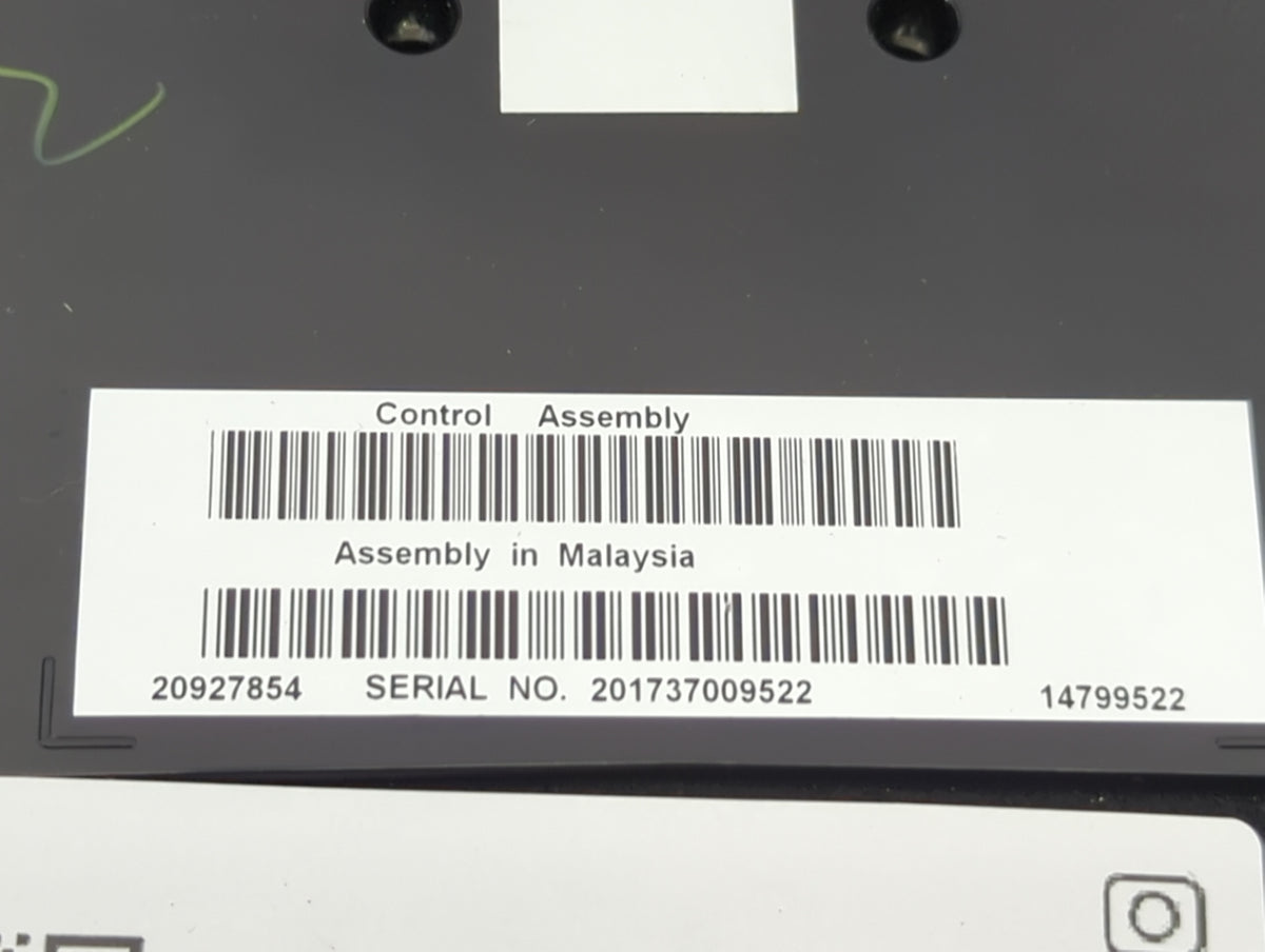 2012 Cadillac Srx Climate Control Module Temperature AC/Heater Replacement P/N:20927854 14799522 Fits OEM Used Auto Parts - 