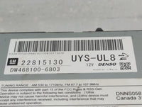 2012 Chevrolet Avalanche Radio AM FM Cd Player Receiver Replacement P/N:22815130 DW468100-6803, UYS-UL8 Fits Fits 2013 2014 