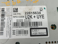 2012-2012 Chevrolet Camaro Am Fm Cd Player Radio Receiver 583445 - Oemusedautoparts1.com