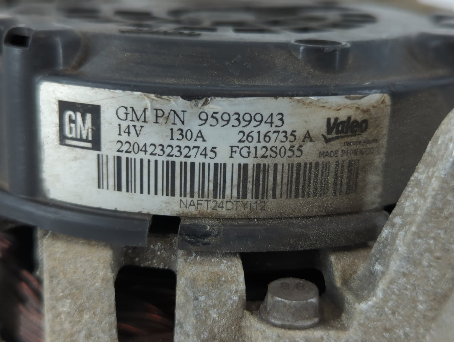 2011-2016 Chevrolet Cruze Alternator Replacement Generator Charging Assembly Engine OEM P/N:95939943 Fits OEM Used Auto Part