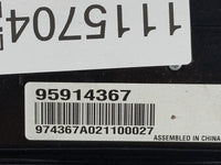 2012 Chevrolet Cruze Radio AM FM Cd Player Receiver Replacement P/N:95914367 Fits OEM Used Auto Parts - Oemusedautoparts1.co