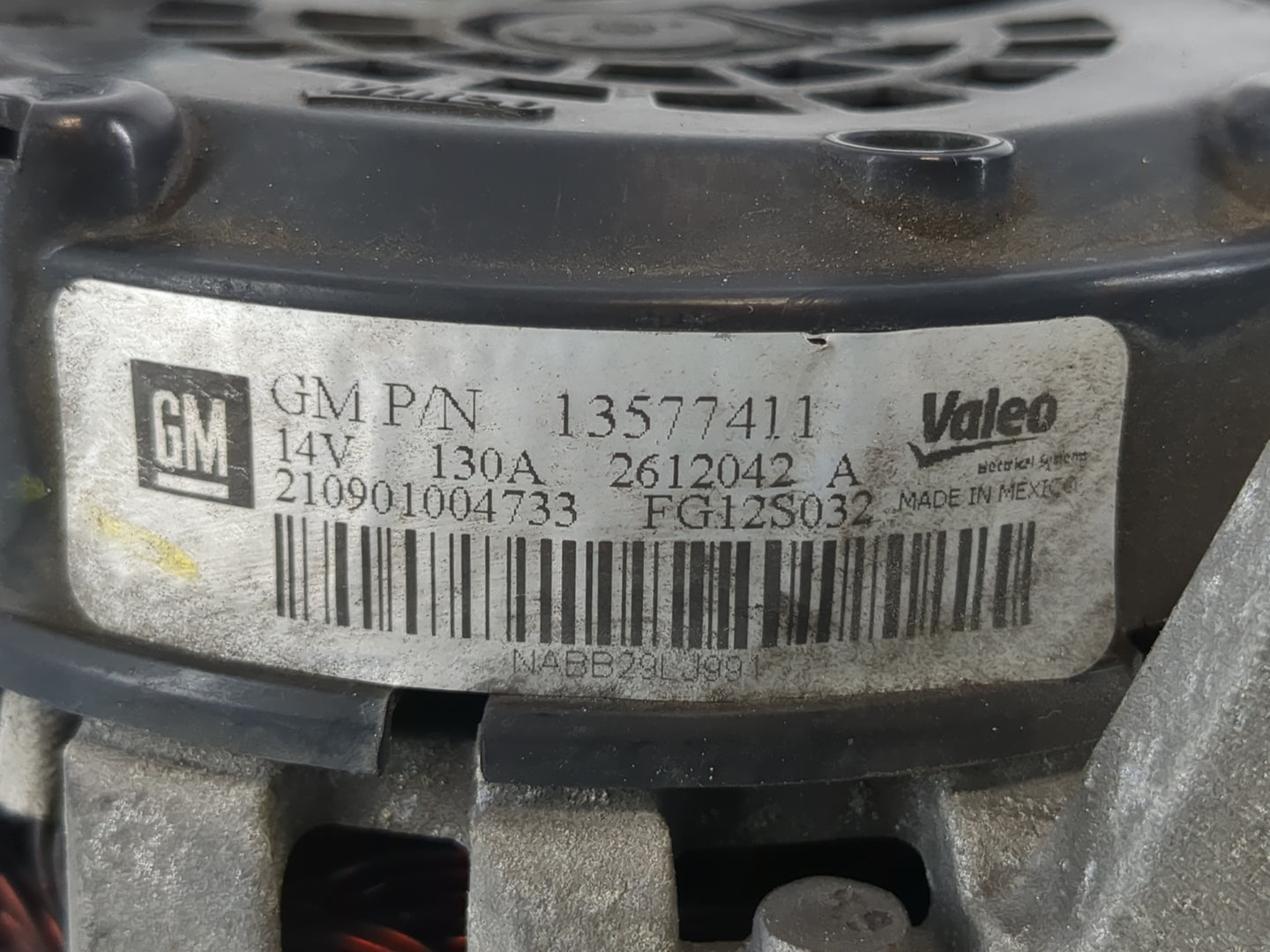 2011-2016 Chevrolet Cruze Alternator Replacement Generator Charging Assembly Engine OEM P/N:13577411 Fits OEM Used Auto Part