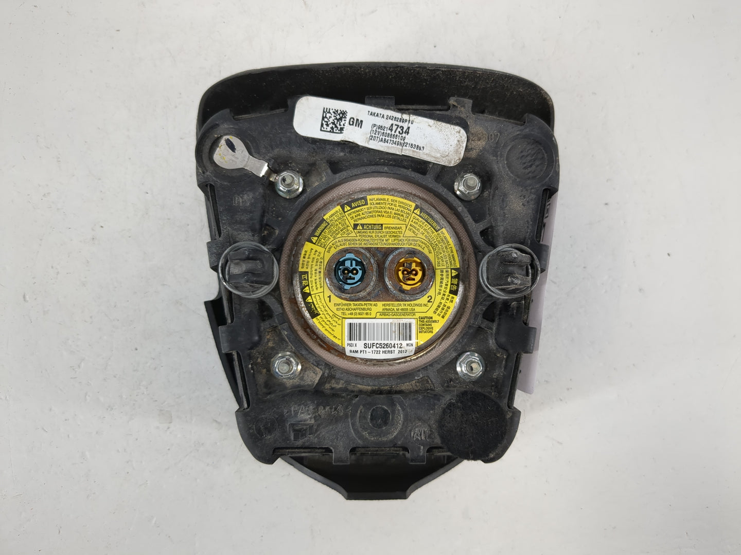 2011-2013 Chevrolet Cruze Air Bag Driver Left Steering Wheel Mounted P/N:95214734 Fits Fits 2011 2012 2013 OEM Used Auto Par