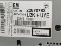 2011-2012 Chevrolet Cruze Radio AM FM Cd Player Receiver Replacement P/N:22870782 Fits Fits 2010 2011 2012 OEM Used Auto Par