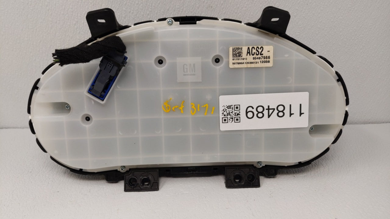 2012 Chevrolet Cruze Instrument Cluster Speedometer Gauges P/N:95940656 95487986 Fits OEM Used Auto Parts - Oemusedautoparts