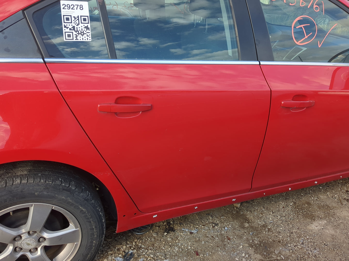 2011-2012 Chevrolet Cruze Passenger Rear Door Oem - Oemusedautoparts1.com