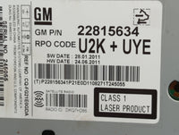 2012 Chevrolet Cruze Radio AM FM Cd Player Receiver Replacement Fits OEM Used Auto Parts - Oemusedautoparts1.com