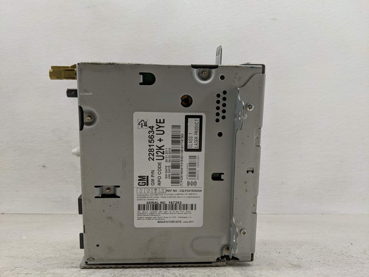2012 Chevrolet Cruze Radio AM FM Cd Player Receiver Replacement P/N:22815634 Fits OEM Used Auto Parts - Oemusedautoparts1.co