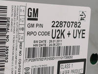 2012 Chevrolet Cruze Radio AM FM Cd Player Receiver Replacement P/N:22870782 Fits OEM Used Auto Parts - Oemusedautoparts1.co
