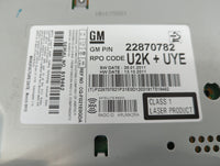 2011-2012 Chevrolet Cruze Radio AM FM Cd Player Receiver Replacement P/N:22870782 Fits Fits 2010 2011 2012 OEM Used Auto Par