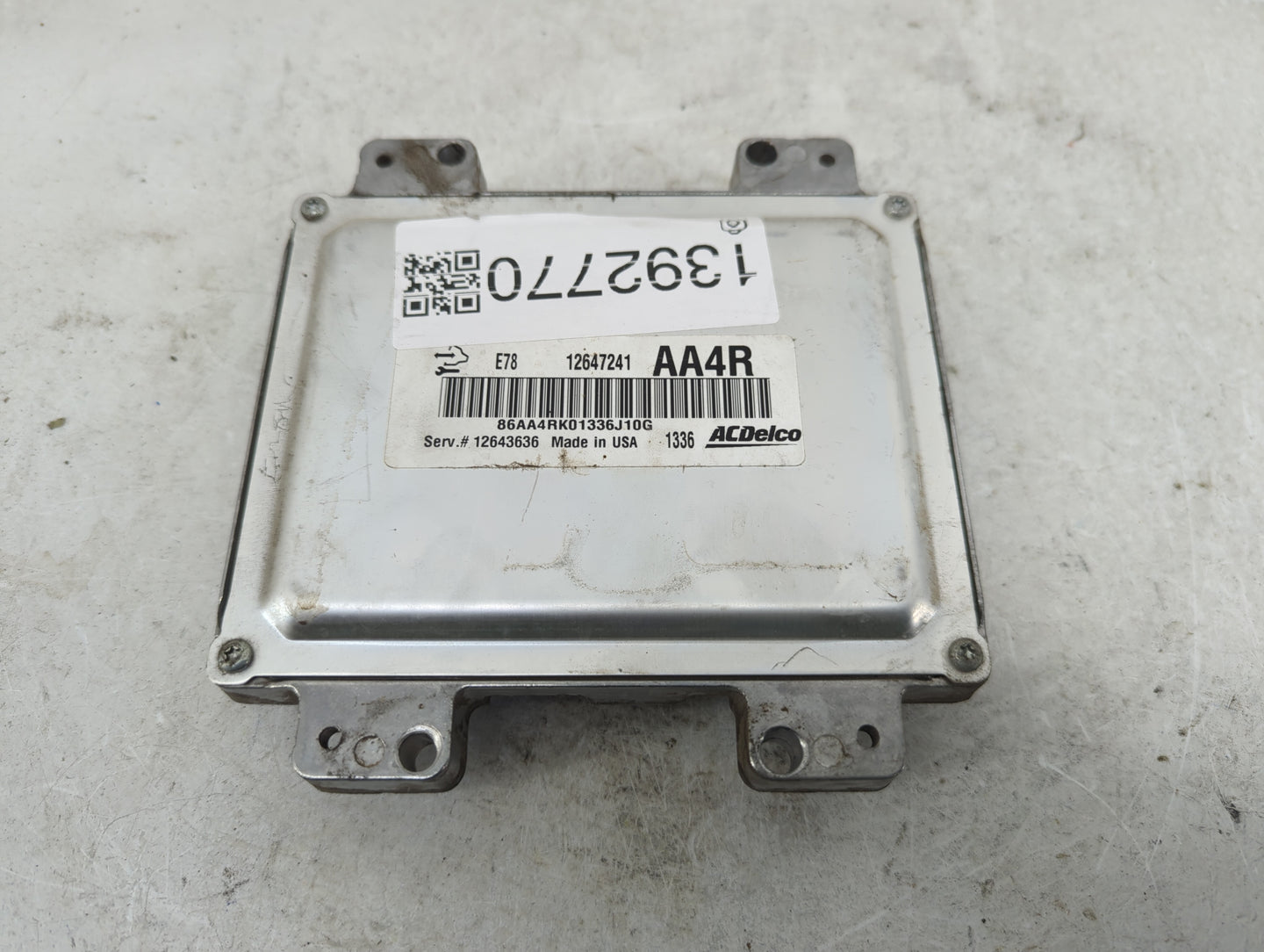2011-2012 Chevrolet Cruze PCM Engine Control Computer ECU ECM PCU OEM P/N:E78 12647241 Fits Fits 2009 2010 2011 2012 2013 20