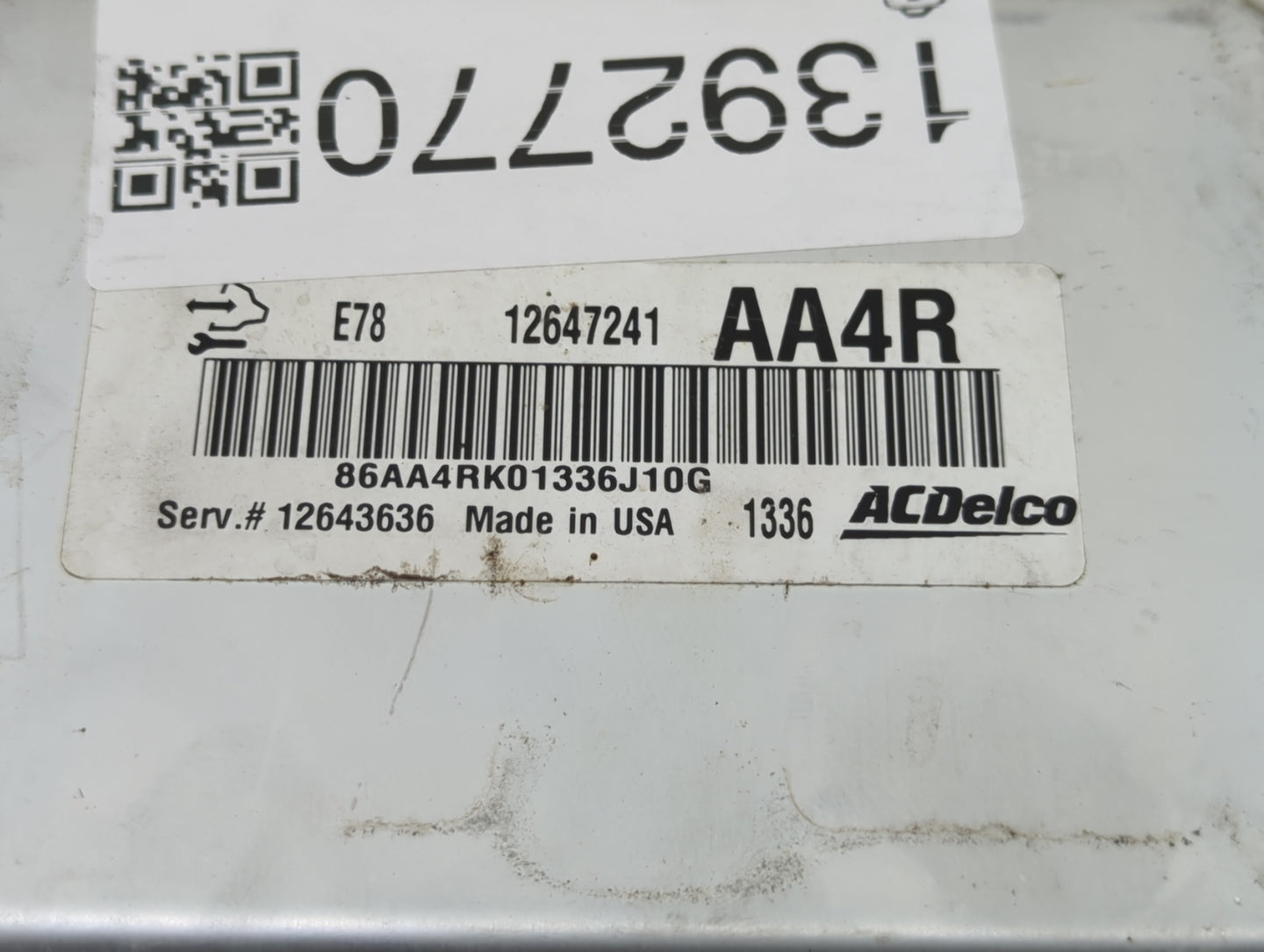 2011-2012 Chevrolet Cruze PCM Engine Control Computer ECU ECM PCU OEM P/N:E78 12647241 Fits Fits 2009 2010 2011 2012 2013 20
