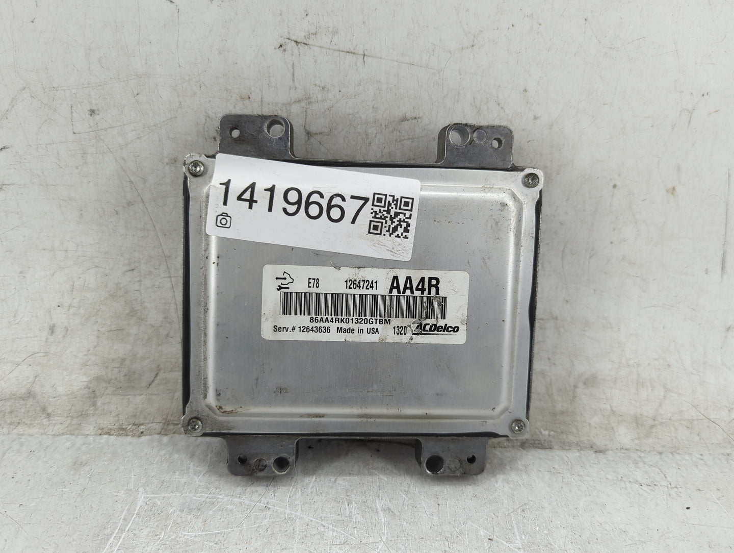 2012-2016 Chevrolet Cruze PCM Engine Control Computer ECU ECM PCU OEM P/N:12647241 AA4R Fits Fits 2011 2012 2013 2014 2015 2
