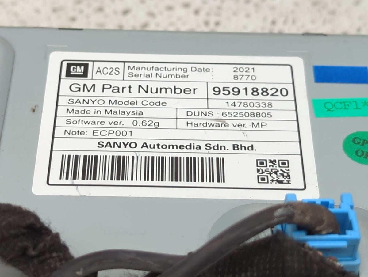 2012 Chevrolet Cruze Information Radio Display Screen 1457235 - Oemusedautoparts1.com