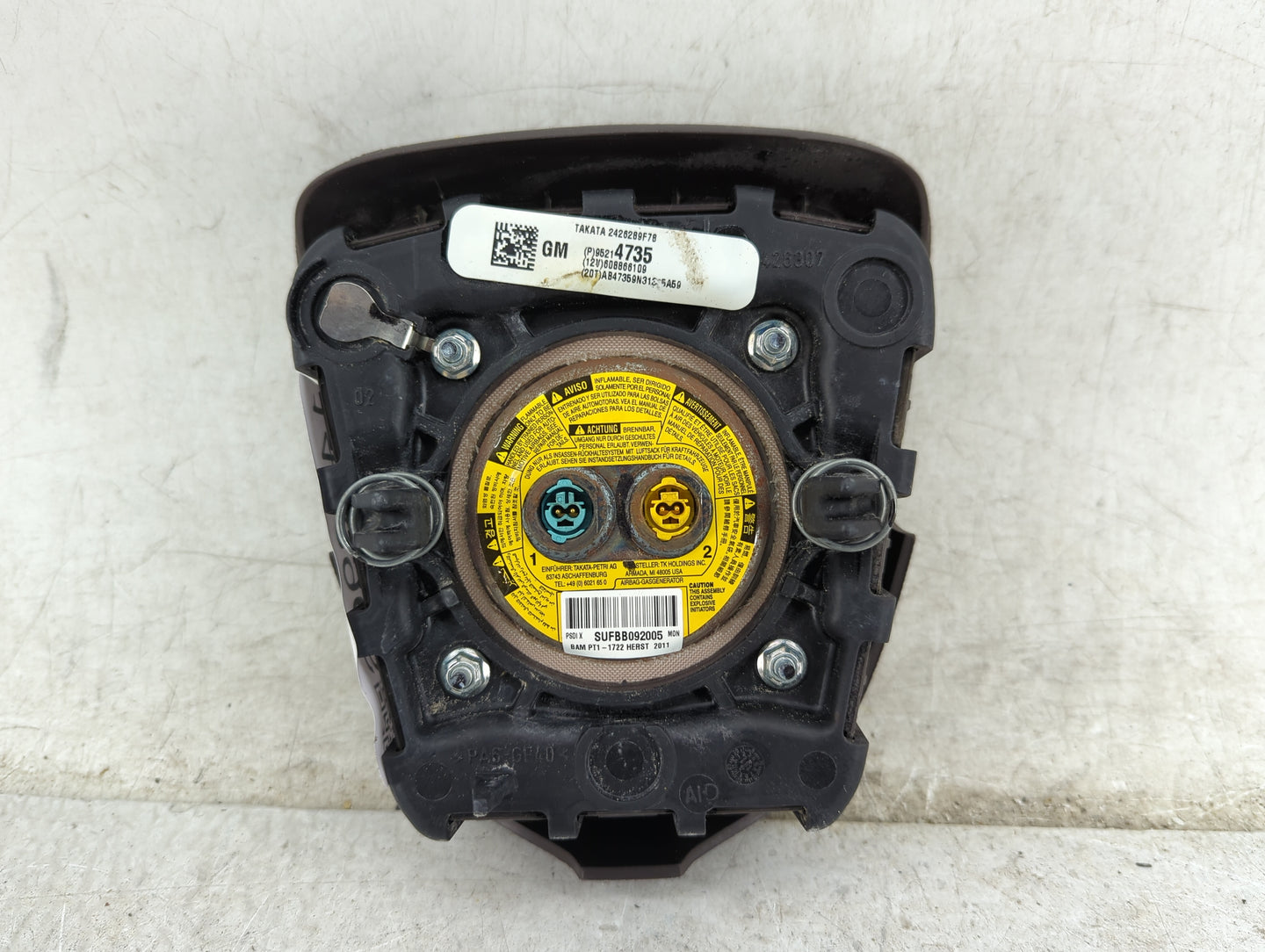 2011-2013 Chevrolet Cruze Air Bag Driver Left Steering Wheel Mounted 1458966 - Oemusedautoparts1.com