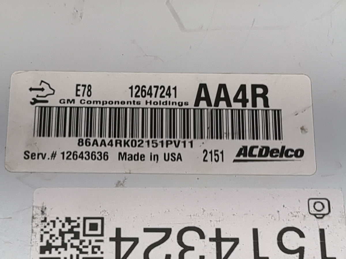 2012-2016 Chevrolet Cruze PCM Engine Control Computer ECU ECM PCU OEM P/N:12647241 12643636 Fits OEM Used Auto Parts - Oemus