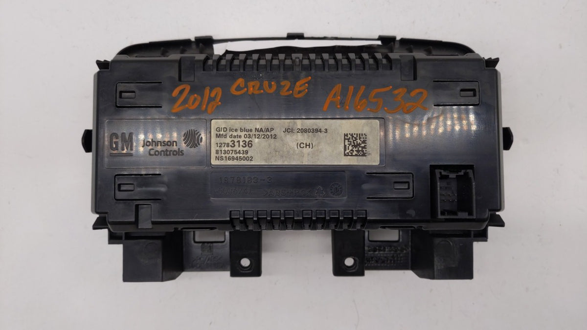 2012 Chevrolet Cruze Information Radio Display Screen 290847 - Oemusedautoparts1.com