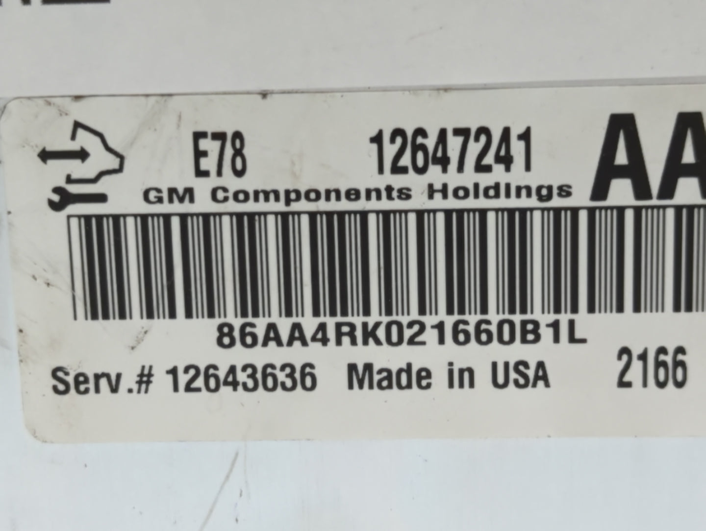 2012-2016 Chevrolet Cruze PCM Engine Control Computer ECU ECM PCU OEM P/N:12643636 12647241 Fits OEM Used Auto Parts - Oemus