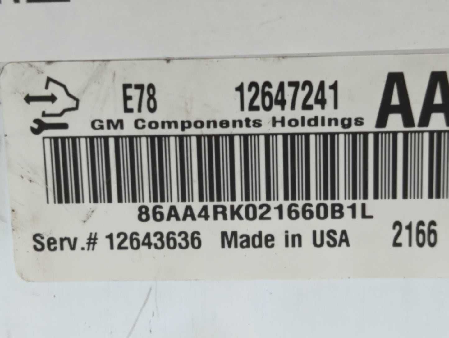 2012-2016 Chevrolet Cruze PCM Engine Control Computer ECU ECM PCU OEM P/N:12643636 12647241 Fits OEM Used Auto Parts - Oemus