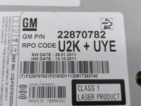 2011-2012 Chevrolet Cruze Radio AM FM Cd Player Receiver Replacement P/N:22870782 Fits Fits 2010 2011 2012 OEM Used Auto Par