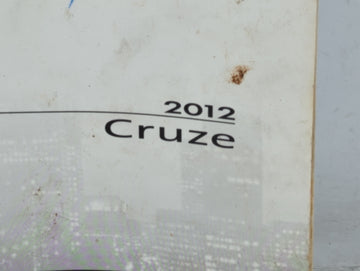 2012 Chevrolet Cruze Owners Manual Book Guide P/N:20935335 B OEM Used Auto Parts