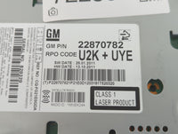 2012 Chevrolet Cruze Radio AM FM Cd Player Receiver Replacement P/N:22870782 Fits OEM Used Auto Parts - Oemusedautoparts1.co