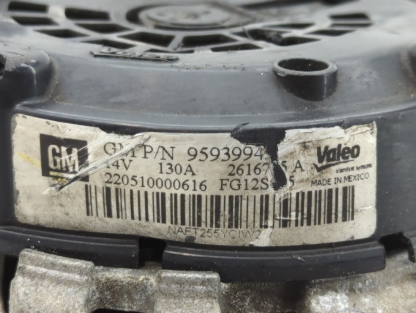 2011-2016 Chevrolet Cruze Alternator Replacement Generator Charging Assembly Engine OEM P/N:9593994 Fits OEM Used Auto Parts