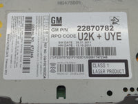 2011-2012 Chevrolet Cruze Radio AM FM Cd Player Receiver Replacement P/N:22870782 Fits Fits 2010 2011 2012 OEM Used Auto Par