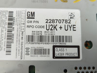 2011-2012 Chevrolet Cruze Radio AM FM Cd Player Receiver Replacement P/N:22870782 Fits Fits 2010 2011 2012 OEM Used Auto Par