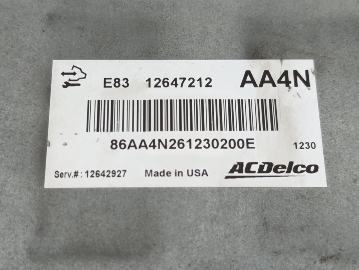 2011-2012 Chevrolet Cruze PCM Engine Control Computer ECU ECM PCU OEM P/N:12647212 12642927 Fits OEM Used Auto Parts - Oemus