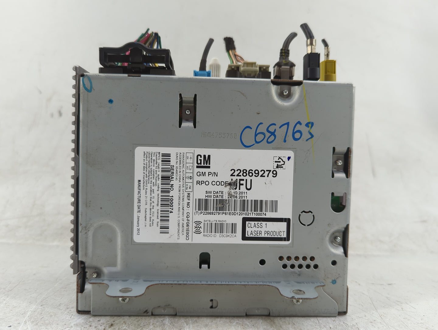 2012 Chevrolet Equinox Radio AM FM Cd Player Receiver Replacement P/N:22869279 Fits OEM Used Auto Parts - Oemusedautoparts1.