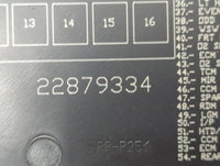 2012 Chevrolet Equinox Fusebox Fuse Box Panel Relay Module P/N:22879334 Fits OEM Used Auto Parts - Oemusedautoparts1.com